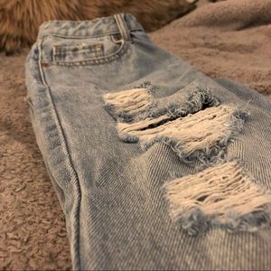 Ripped boyfriend jeans